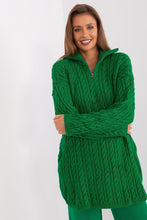 Load image into Gallery viewer, Zipped Turtleneck Sweater | Extended Cut Long Sleeves
