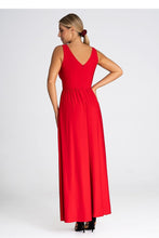 Load image into Gallery viewer, V Neck Maxi Dress | Front Slit Long Dress
