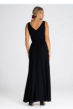 Load image into Gallery viewer, V Neck Maxi Dress | Front Slit Long Dress
