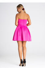 Load image into Gallery viewer, Strapless Pleated Cocktail Dress with Zipper Back
