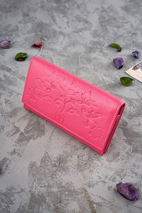 Pink Natural Leather Wallet