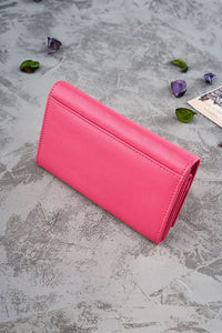 Pink Natural Leather Wallet