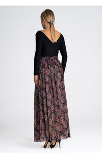 Elegant Maxi Skirt | High Waist Italian Made