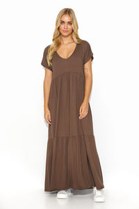 Maxi Dress | Loose Cut V Neckline Dress