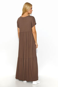 Maxi Dress | Loose Cut V Neckline Dress