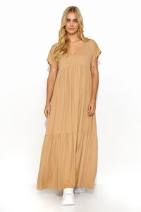 Maxi Dress | Loose Cut V Neckline Dress