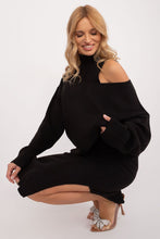 Load image into Gallery viewer, Casual Turtleneck Sweater Dress Set
