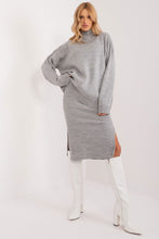 Load image into Gallery viewer, Casual Turtleneck Sweater Dress Set
