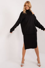 Load image into Gallery viewer, Casual Turtleneck Sweater Dress Set
