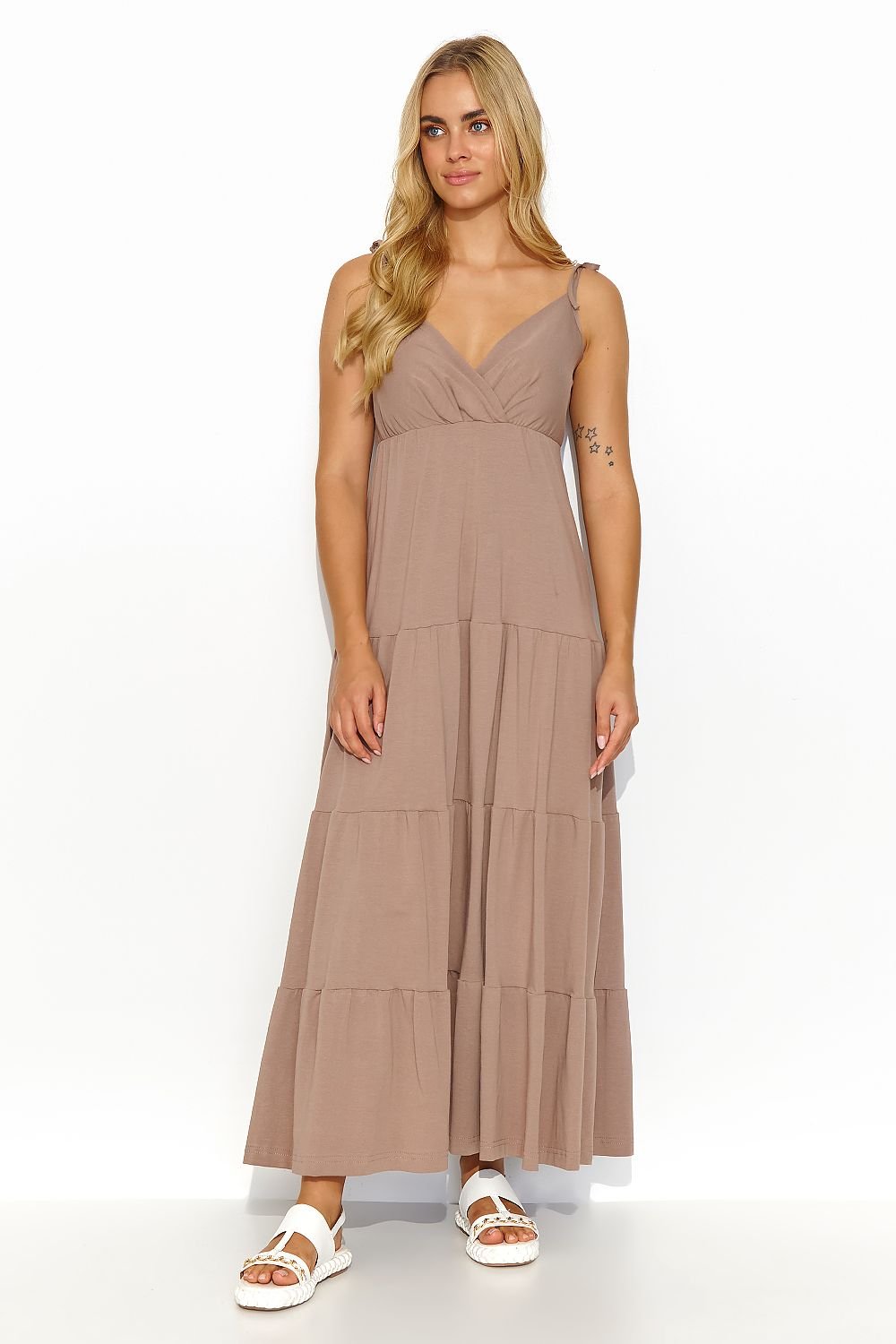 Heart Neckline Maxi Dress | Thin Straps