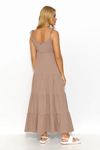 Heart Neckline Maxi Dress | Thin Straps