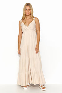 Heart Neckline Maxi Dress | Thin Straps