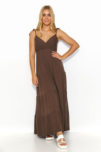 Heart Neckline Maxi Dress | Thin Straps