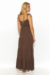 Heart Neckline Maxi Dress | Thin Straps