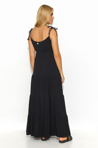 Heart Neckline Maxi Dress | Thin Straps