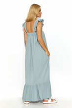 Load image into Gallery viewer, Ruffle Sleeve Maxi Dress | Side Slip Pockets
