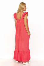 Load image into Gallery viewer, Ruffle Sleeve Maxi Dress | Side Slip Pockets
