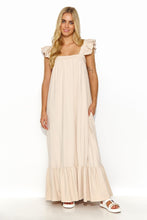 Load image into Gallery viewer, Ruffle Sleeve Maxi Dress | Side Slip Pockets
