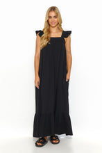 Load image into Gallery viewer, Ruffle Sleeve Maxi Dress | Side Slip Pockets
