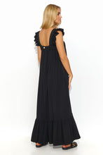 Load image into Gallery viewer, Ruffle Sleeve Maxi Dress | Side Slip Pockets
