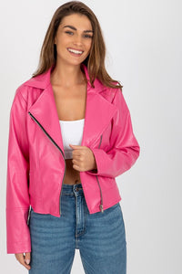 Hot Pink Eco-Leather Jacket