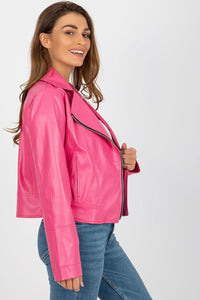 Hot Pink Eco-Leather Jacket