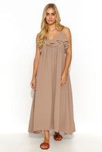 Load image into Gallery viewer, Long Oversize Maxi Dress | Ruffled Neckline
