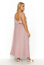 Load image into Gallery viewer, Long Oversize Maxi Dress | Ruffled Neckline
