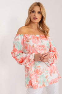 Off Shoulder Floral Print Blouse