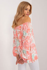 Off Shoulder Floral Print Blouse