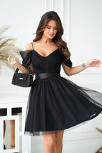 Load image into Gallery viewer, Spanish Style Evening Dress with Tulle Sleeves
