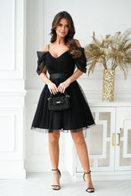 Load image into Gallery viewer, Spanish Style Evening Dress with Tulle Sleeves
