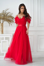 Load image into Gallery viewer, Formal Evening Dress | Spanish Style Tulle Sleeves
