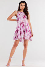 Load image into Gallery viewer, Summer Chiffon Mini Dress | Flared Ruffled Bottom
