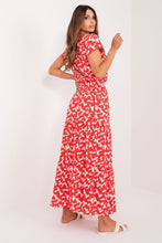 Load image into Gallery viewer, Flared Casual Maxi Dress with Abstract Print
