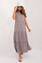 Load image into Gallery viewer, Flared Summer Maxi Dress with Delicate Details
