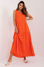 Load image into Gallery viewer, Flared Summer Maxi Dress with Delicate Details
