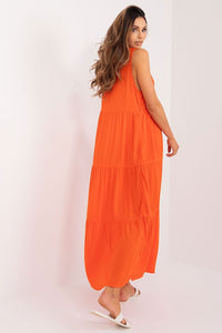 Flared Summer Maxi Dress with Delicate Details