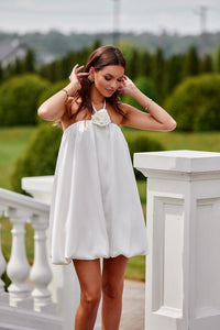 Summer Cocktail Dress with Elastic Top