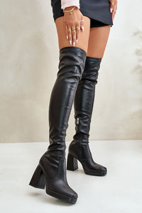 Eco-Leather Above Knee Boots