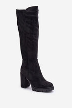 Load image into Gallery viewer, Knee High Black Platform Boots
