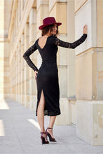 Load image into Gallery viewer, Black Lace Evening Dress
