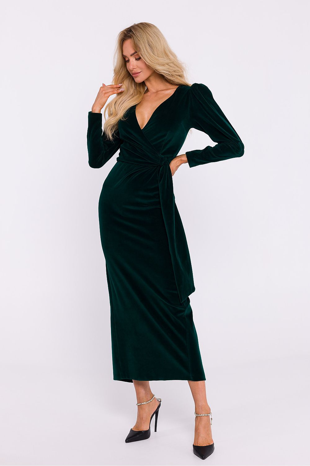 Velour Knit Evening Dress