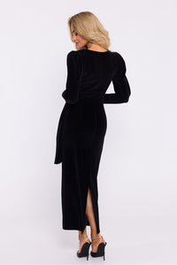 Velour Knit Evening Dress