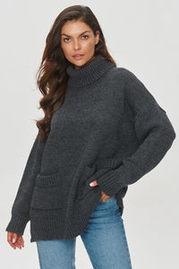 Loose Cut Turtleneck Sweater