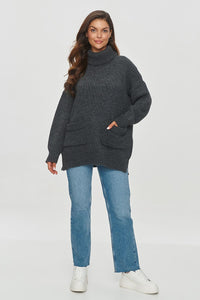 Loose Cut Turtleneck Sweater