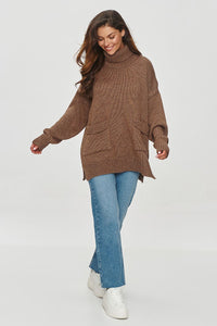 Loose Cut Turtleneck Sweater