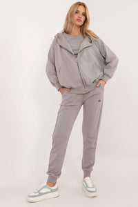 Zipped Casual Sweatshirt Set