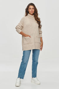 Loose Cut Turtleneck Sweater