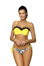 Load image into Gallery viewer, Floral Trim Bikini Swimsuit
